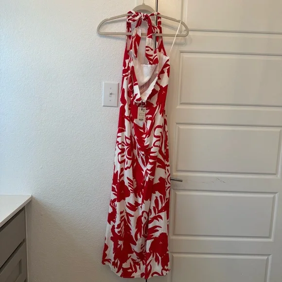 Zara Floral Linen Blend Halter Dress - Picture 9 of 11